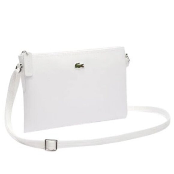 Lacoste women's white flat L.12.12 concept crossbody bag NWT - Picture 1 of 4